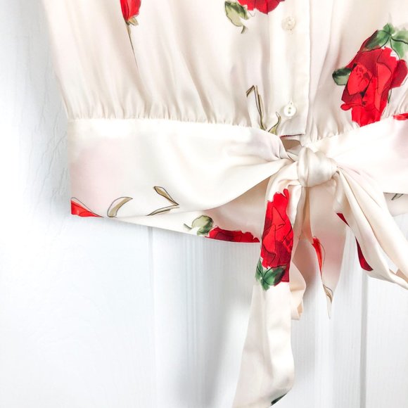 ZARA Floral Rose Pattern Top Summer Fun Print Date - Picture 7 of 8